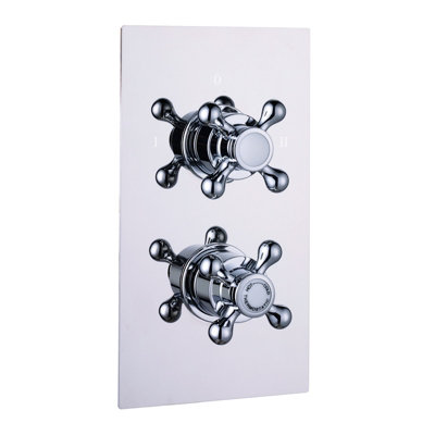 Nes Home Eliza Bathroom 2 Way Traditional Victorian Concealed Thermostatic Shower Valve Mixer
