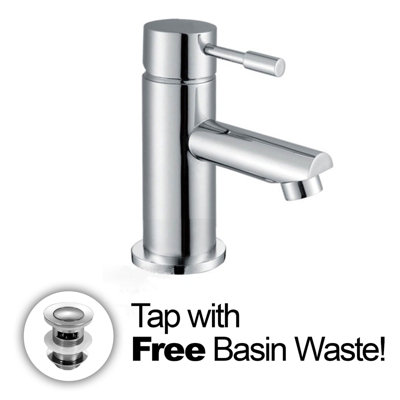 Nes Home Fiona Basin Mono Mixer Tap & Waste Chrome