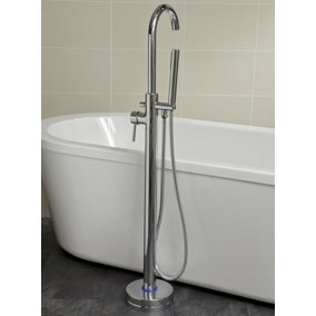 Nes Home Freestanding Bath Shower Mixer & Basin Sink Mono Tap Chrome