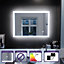 Nes Home Full Edge LED 500mm x 700mm Straight Corner Bathroom Mirror