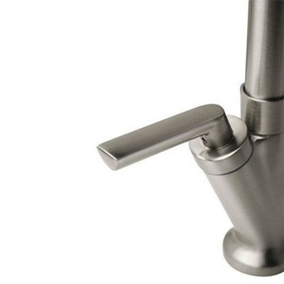 Nes Home Fusion Swivel Kitchen Sink Mono Mixer Tap Brushed Nickel