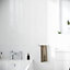 Nes Home Gloss White Cladding Modern PVC Panels Shower Wet Wall 2400x1000x10mm, Coverage 2.4 sq metre