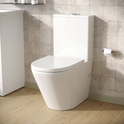 Nes Home Gordonia Cloakroom Rimless Close Coupled WC Toilet