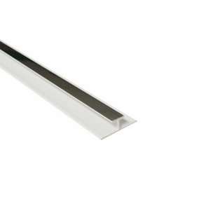Nes Home H Joint Chrome Ceiling Trim 2400mm x 10mm