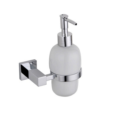 Nes Home Hand Soap Square Bottle Dispenser Chrome