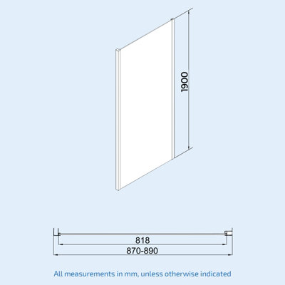 Affine 1200x900mm Sliding Shower Door Side Panel Framed Enclosure 6mm Glass Tray Waste