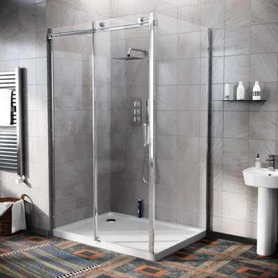 Nes Home Hardwick 1200mm x 900mm Frameless Sliding Shower Door ...