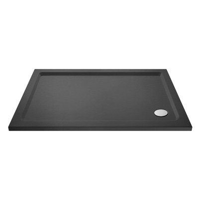 Nes Home Harper Rectangle 700 x 1200mm Shower Tray Slate Grey