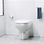 Nes Home Hayley Modern Stylish Comfort Height Back to Wall Toilet and Soft Close Seat White