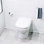 Nes Home Hayley Modern Stylish Comfort Height Back to Wall Toilet and Soft Close Seat White
