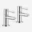 Nes Home Hot and Cold Basin Taps & Waste Chrome