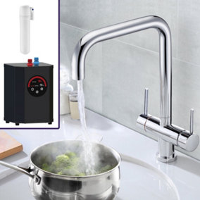 Nes Home Instant Boiling Water Kitchen Tap Chrome, Filter, Heating tank