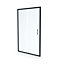 Nes Home Keni 1100mm Shower Sliding Door, 760mm Frameless Glass Side Panel Screen & Tray Matte Black