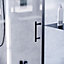 Nes Home Keni 1200mm Sliding Glass Screen Shower Door Matte Black
