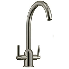 Nes Home Kitchen Mono Mixer Swivel Spout Tap Brushed Nickel