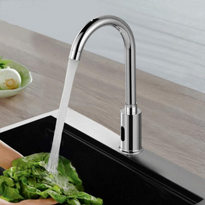 Nes Home Kitchen Sink Mixer Tap Basin Chrome Faucet Automatic Touchless Infrared Sensor