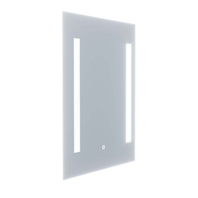 Nes Home Large 600x800 mm Illuminated LED Bathroom Mirror with Anti Fog and Touch Switch