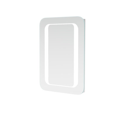 Nes Home LED Illuminated Mirror with Battery Powered Button Switch 500 ...
