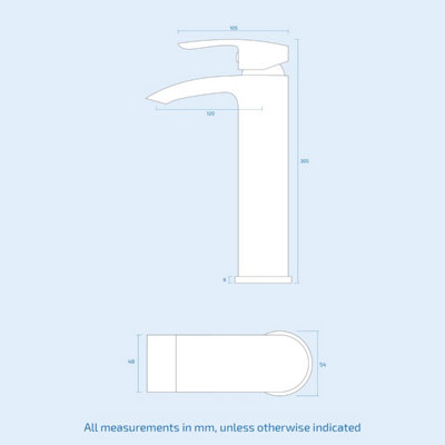 Nes Home Libra Basin Mixer Tall Tap & Waste Black Matte