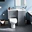Nes Home Light Grey RH Basin Vanity Unit WC Back To Wall Toilet Manifold