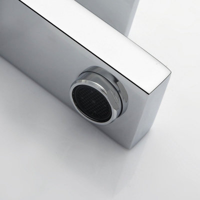 Nes Home Lima Cube Square Single Lever Quarter Turn Basin Mono Mixer Tap & Waste