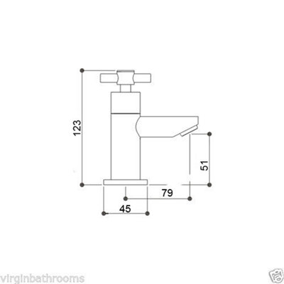 Nes Home Linden Cross Head Hot & Cold Basin Taps & Waste Chrome