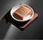 Nes Home Luxury Ceramic Soap dish with Shelf Wooden Walnut & Brushed Gold