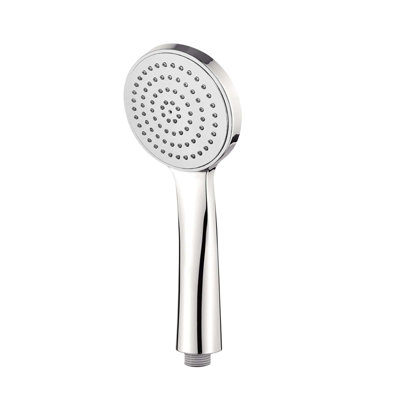 Nes Home Luxury Round Universal Handheld Shower Single Mode Handset Bathroom Chrome