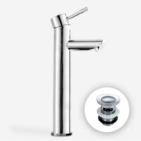Nes Home Marc High Rise Basin Mono Mixer Tap with Waste Chrome