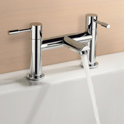 Nes Home Marc Mono Bath Filler and Basin Tap with Waste