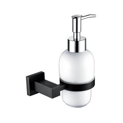 Nes Home Matte Black Soap Square Dispenser