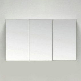 Nes Home McCann 1200mm Mirror 3 Door Shaving Cabinet White