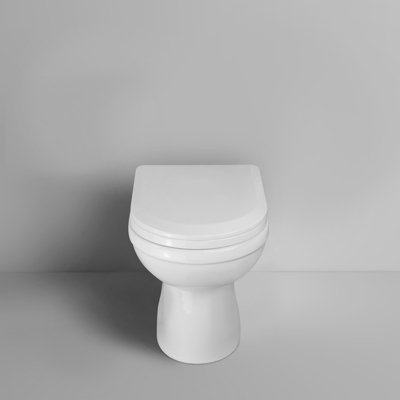 Nes Home Melbourne Back To Wall Rimless WC Toilet Unit + Soft Close Seat