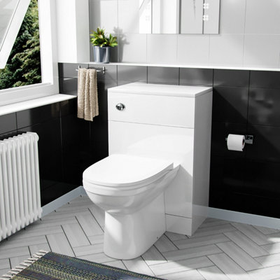 Nes Home Melbourne Modern BTW WC Unit, Round Toilet and Soft Close Seat