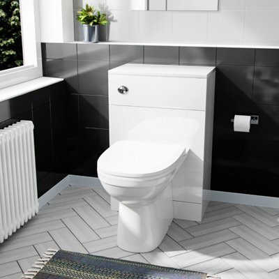 Nes Home Melbourne Modern BTW WC Unit, Round Toilet and Soft Close Seat