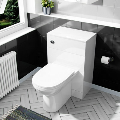 Nes Home Melbourne Modern BTW WC Unit, Round Toilet and Soft Close Seat