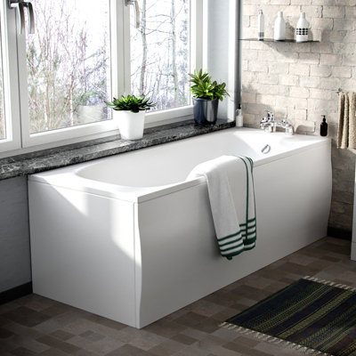 Nes Home Memphis  3-Piece Bathroom Suite White - Close Coupled Toilet, 550mm Basin Vanity Unit and Round Bath Tub