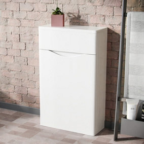 Nes Home Merton Modern Back To Wall WC Unit BTW Bathroom Furniture White