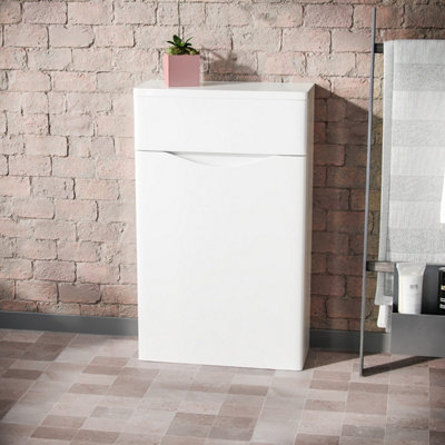 Nes Home Merton Modern Back To Wall WC Unit BTW Bathroom Furniture White