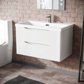 B&q wall deals hung vanity unit