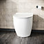 Nes Home Modern Back To Wall Toilet WC Rimless Designed Pan and Soft Close Seat White