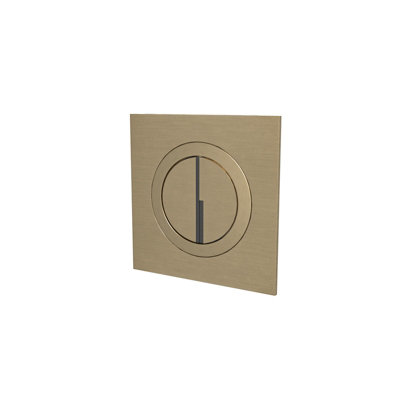 Nes Home Modern Brushed Brass Round Button WC Flush Plate