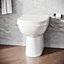 Nes Home Modern Comfort Height Rimless Back to Wall Toilet with Soft Close Seat White