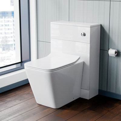 Nes Home Modern D Shape Back To Wall WC Toilet and Concealed Cistern ...