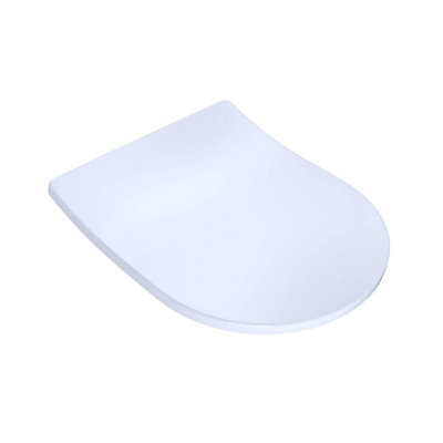 Nes Home Modern D Shape Soft Close Toilet Seat White