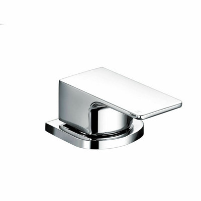 Nes Home Modern Designer Chrome Bath Tub Filler Taps Basin Mixer 3 Tap Hole Deck Mounted