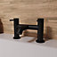 Nes Home Modern Designer Deck Mounted Brass Bath Filler Tap Matte Bla