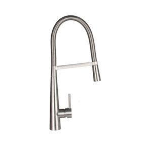 Nes Home Modern Kitchen Sink Pull Down Spray Spring Spout Single Lever Mixer Tap