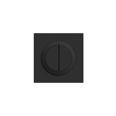 Nes Home Modern Matt Black Round Button WC Flush Plate