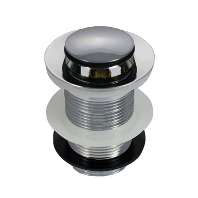 Nes Home Modern Push Button Unslotted Basin Pop Up Basin Waste Plug ...
